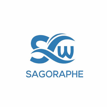 Blue Sagoraphe Logo with Stylized S and W Letters.