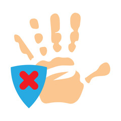 Anti Bullying Shield Vector Flat Icon Design