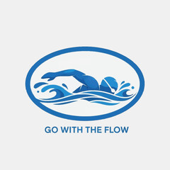 Swimmer in Motion - A Dynamic Illustration of Aquatic Grace.