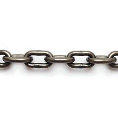 Obraz premium Metal Chain on White or Steel Chain Links