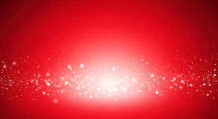 Bright red background with soft bokeh lights and subtle glow