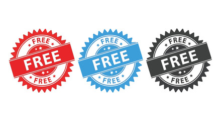 Obraz premium Free vector badges labels stickers promotion marketing graphic