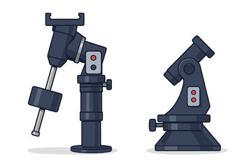 Equatorial and altazimuth astronomical telescope mounts for celestial observation
