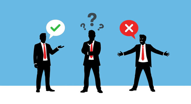 Business decision making process correct wrong choice confusion