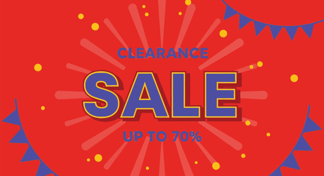 Clearance sale up to seventy percent off limited time offer now