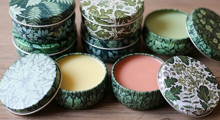 Patterned herbal balm set