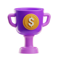 3D model of a business-themed award trophy with a star.