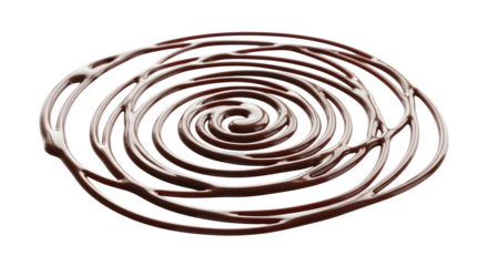 Chocolate Swirl 3d rendered, isolated on transparent background