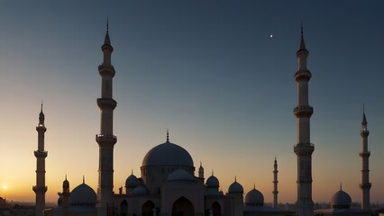 Mosque Skyline Evening