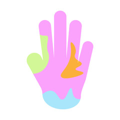 Colorful Hands Vector Flat Icon Design