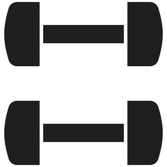 Dumbbell Set Vector Icon Stock Illustration