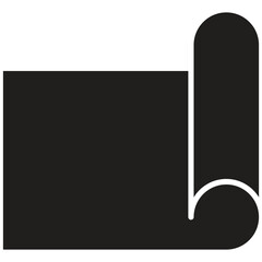 Yoga Mat Vector Icon Stock Illustration