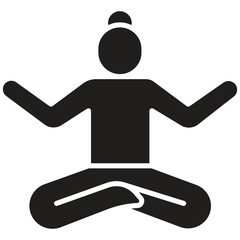 Yoga Pose Vector Icon Stock Illustration
