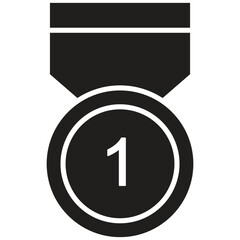 Fitness Medal Vector Icon Stock Illustration