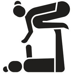 Yoga Stretch Vector Icon Stock Illustration