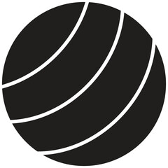 Pilates Ball Vector Icon Stock Illustration