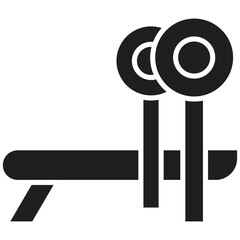 Bench Press Icon Stock Illustration