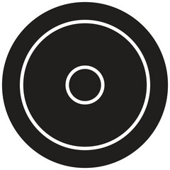 Weight Plate Vector Icon Stock Illustration