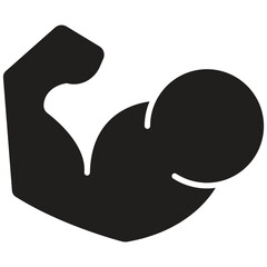 Muscle Flex Vector Icon Stock Illustration