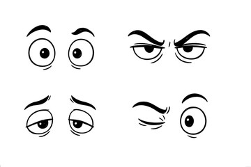 Collection of cartoon eyes showing various emotional expressions and moods © Alan