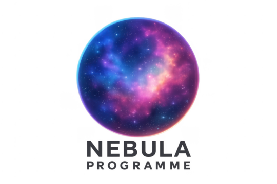 Nebula sphere with many bright stars in space