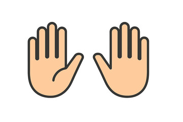 Two open human hands showing palms upward in a gesture of stopping or greeting