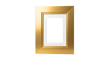 Golden Picture Frame, isolated on transparent background