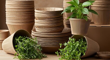 Eco-friendly cardboard pots