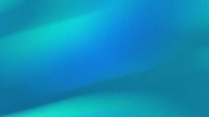 Abstract vibrant blue green gradient background with grainy texture