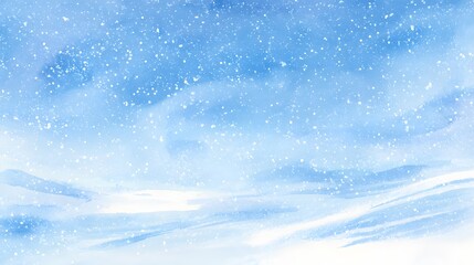 Serene winter watercolor background snowy landscape festive greeting card design cheerful scene