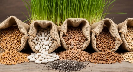Nutritious grains and seeds