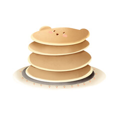 Cute Pancake Clipart | Hand-Drawn Breakfast Illustration
