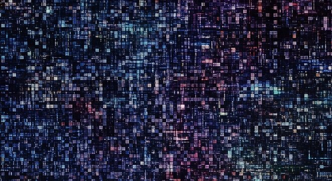Abstract digital grid background featuring glowing circuit patterns and data stream art.