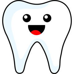 Cute Cartoon Tooth Character Illustration