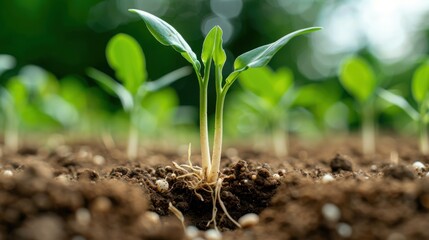 Macro Soil Profile showing Thick Cover Crop Roots and Rich Organic Matter in Regenerative Agriculture Field emphasizing Soil Health and Carbon Sequestration