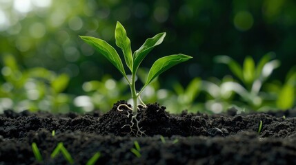 Macro Soil Profile showing Thick Cover Crop Roots and Rich Organic Matter in Regenerative Agriculture Field emphasizing Soil Health and Carbon Sequestration
