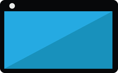 Naklejka premium Flat Design Tablet with Blue Screen