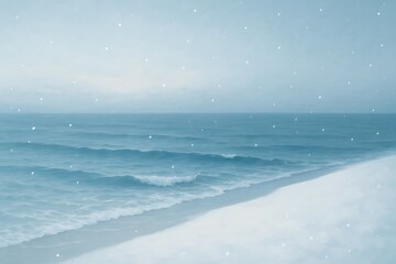 겨울 바다의 고요한 풍경