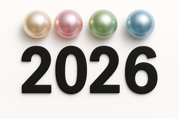 2026 Future Vision Planning Goals New Year Celebration with Colorful Orbs