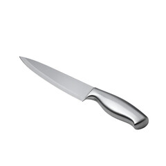 Obraz premium Sharp stainless steel kitchen knife isolated on a white background