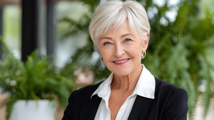 Senior businesswoman posing with confidence and a smile