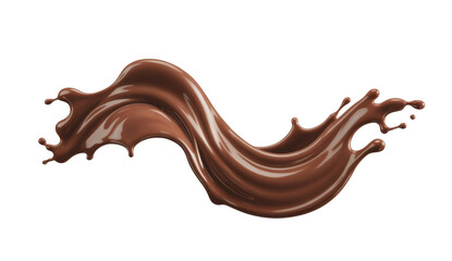 chocolate splash on transparent background