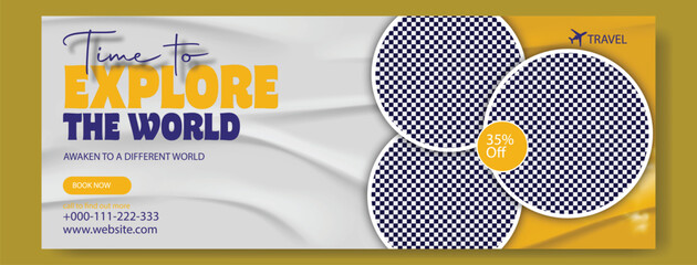 Inspiring travel advertisement with vibrant imagery encouraging exploration and adventure across diverse global destinations