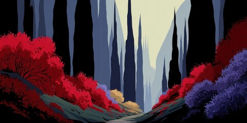 Fall chaos backgrounds in artistic sref style nature visual content perspective