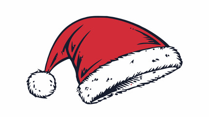 Festive Santa hat icon adding holiday cheer and warmth, perfect for Christmas designs and winter promotions