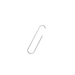 White Silver Paperclip - Minimal Style Isolated