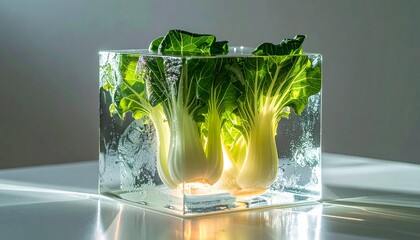 Perfect Foods, Fruits, Drinks, and Vegetables Iced Box Showcase for website and social media promotions