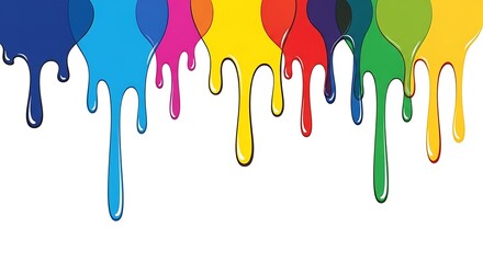 Naklejka premium Colorful Paint Dripping Illustration for Creative Designs and Backgrounds.