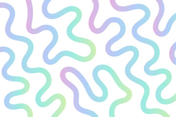 Pastel-colored wavy lines on a white background create a soft, dreamy aesthetic. Great for digital art, websites, kids' designs, packaging, or creative branding.