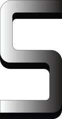 Bold S letter design with gradient color mesh